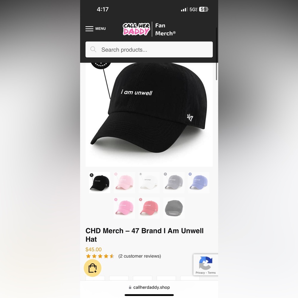 CHD UNWELL Baseball Hat
